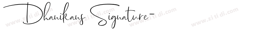 Dhanikans Signature字体转换